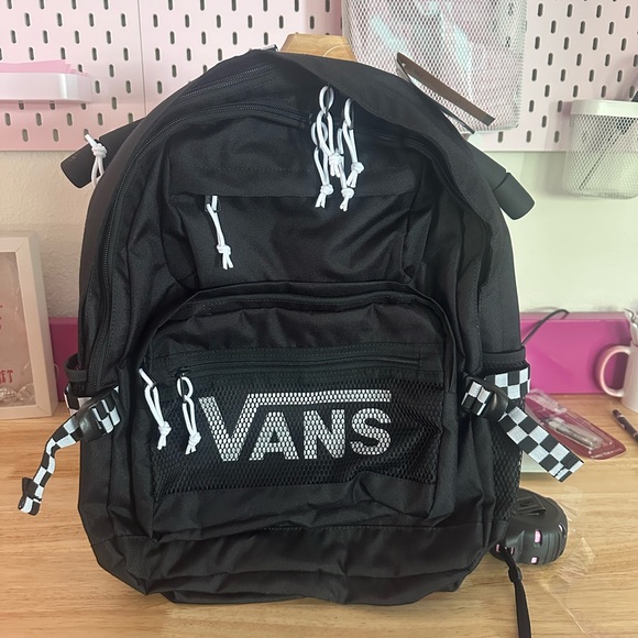 Vans Handbags - Vans Black and White Checkered Backpack NWT